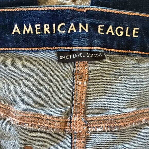 American Eagle Next Level Hi-Rise Flared Jeans Size 14 Short - Y2K style, Retroc - Picture 4 of 9
